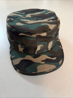 KBETHOS Camo Patchwork Cap in Green/Tan/Black